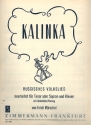 Kalinka fr Tenor oder Sopran und Klavier mit Akkordbezifferung