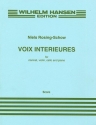 Voix interieures for clarinet, violin, cello and piano score