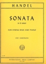 Sonata g minor for string bass and piano