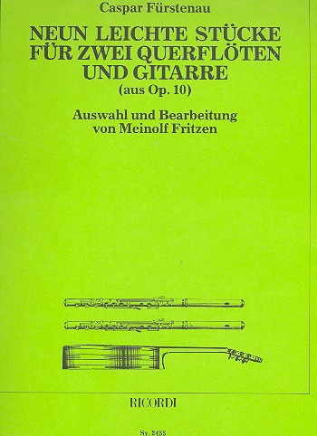 9 leichte Stcke aus op.10 fr 2 Flten und Gitarre