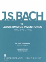 15 Zweistimmige Inventionen (BWV772 -786) fr 2 Klarinetten ( in C, B oder A )