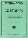 20 studies for bass trombone with F attachment BROWN, KEITH, ED.