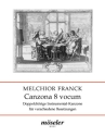 Canzona 8 vocum - Doppelchrige Instrumentalkanzone fr verschiedene Besetzungen Partitur