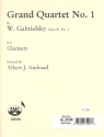 Grand Quartet op.53,1 for 4 clarinets score and parts