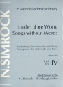 Lieder ohne Worte Band 4 fr Violoncello und Klavier