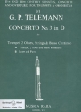 Concerto no.3 in D for trumpet, 2 oboes, strings and bc score and parts