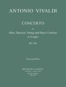 Concerto G major RV545 P129 for oboe, bassoon, strings and bc score and parts