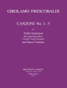 Canzoni nos.1-5 for treble instrument (recorder, flute, oboe, cornetto, violin, trumpe