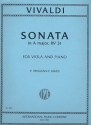 Sonata  A major for viola and piano