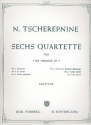 6 Quartette fr 4 Hrner in F Partitur und Stimmen