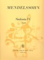 Sinfonia c-Moll Nr.4 fr Streichorchester Partitur