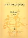 Sinfonia B-Dur Nr.5 fr Streichorchester Partitur