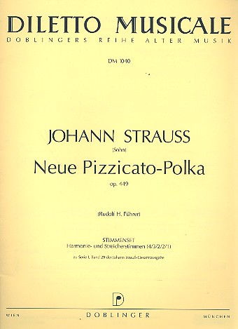 Neue Pizzicato-Polka op.449 fr Streicher und Glockenspiel Stimmen (Glsp.  und 4-3-2-2-1)