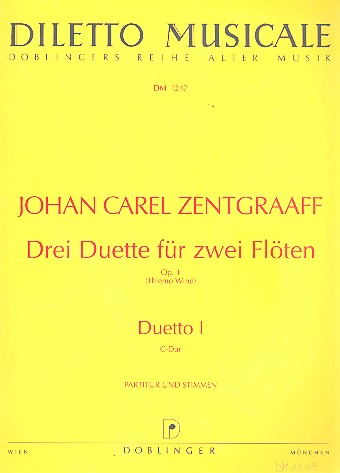 Duett C-Dur op.1,1 fr 2 Flten Partitur und Stimmen