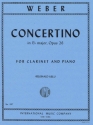 Concertino Eb major op.26 for clarinet and piano KELL, REGINALD, ED.