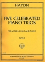 5 celebrated Trios Hob.XV nos.3,21,24-26 for violin, cello and piano 3 books (3parts)