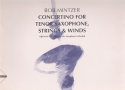 Concertino for tenor saxophone, strings and winds Partitur