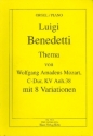 Thema und 8 Variationen ber ein Thema von Mozart (C-Dur KVAnh.38) fr Orgel (Piano)