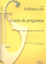 Canti di prigionia (1938-1941) per coro e alcuni strumenti riduzione satb coro e pianoforte