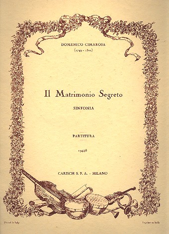 il matrimonio segreto Sinfonia per orchestra partitura