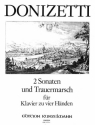 2 Sonaten und Trauermarsch fr Klavier zu 4 Hnden in 4 Systemen