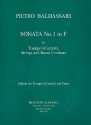 Sonate F-Dur Nr.1 fr Trompete, Streicher und Bc fr Trompete und Klavier