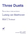 3 Duets for flute (oboe, violin) and clarinet 2 parts