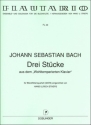 3 Stcke aus dem Wohltemperierten Klavier fr 4 Blockflten (SATB) Partitur und Stimmen