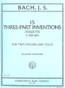 15 terzetti vol.2 for 2 violins and cello (after 3-part inventions) parts