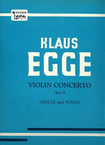 Concerto op.26 for violin and piano