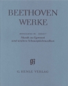 Beethoven Werke Abteilung 9 Band 7 Musik zu Egmont und andere Schauspielmusiken