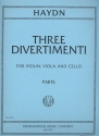 3 Divertimenti for violin, viola and cello parts