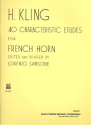 40 characteristic etudes for french horn