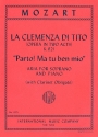 Parto ma tu ben mio (Aria) for soprano and piano (clarinet obligato)