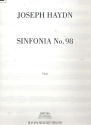 SINFONIE B-DUR NR.98 HOB.I:98 FUER ORCHESTER,  VIOLA