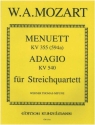 Menuett KV355 und Adagio KV540 fr Streichquartett Stimmen