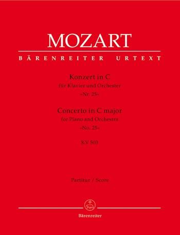 Konzert C-Dur KV503  fr Klavier und Orchester Partitur