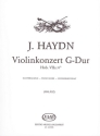 Konzert G-Dur Hob.VIIa:4 fr Violine und Orchester fr Violine und Klavier