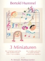 3 Miniaturen op.101d fr 2 Violinen und Violoncello (1. Lage) Partitur und Stimmen