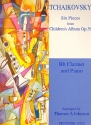 6 Pieces from children's album op.39 for b flat clarinet and piano