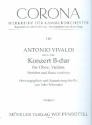 Konzert B-Dur fr Oboe, Violine, Streicher und Bc Stimmenset (3-3-2-3)