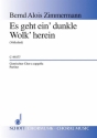 Es geht ein' dunkle Wolk' herein fr gemischten Chor (SATB) Chorpartitur