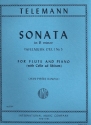 Sonata b minor from Tafelmusik part 1 no.5 for flute and piano (cello ad lib.)