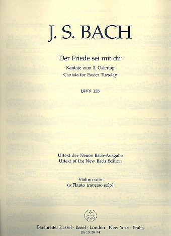 Der Friede sei mit dir Kantate Nr.158 BWV158 Violine solo (Flte)