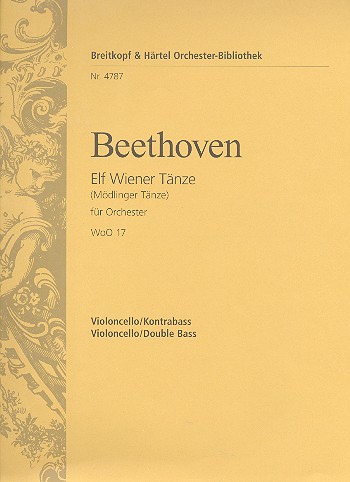 11 Wiener Tnze WoO17 fr Orchester Violoncello / Kontrabass