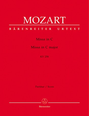 Missa C-Dur KV258 fr Soli, Chor und Orchester Partitur (la)