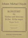 Konzert B-Dur Perger Nr.53 fr Violine und Streicher fr Violine und Klavier