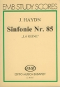 SINFONIE B-DUR NR.85 HOB.I:85 FUER ORCHESTER,  Studienpartitur LA REINE