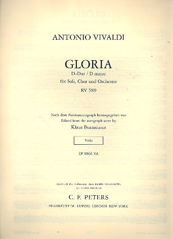 Gloria D-Dur RV589 fr Soli, gem Chor und Orchester Viola