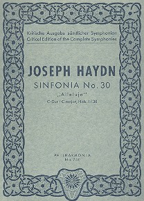 SINFONIE C-DUR NR.30 HOB.I:30 FUER ORCHESTER,  Studienpartitur ROBBINS LANDON, H.C., ED